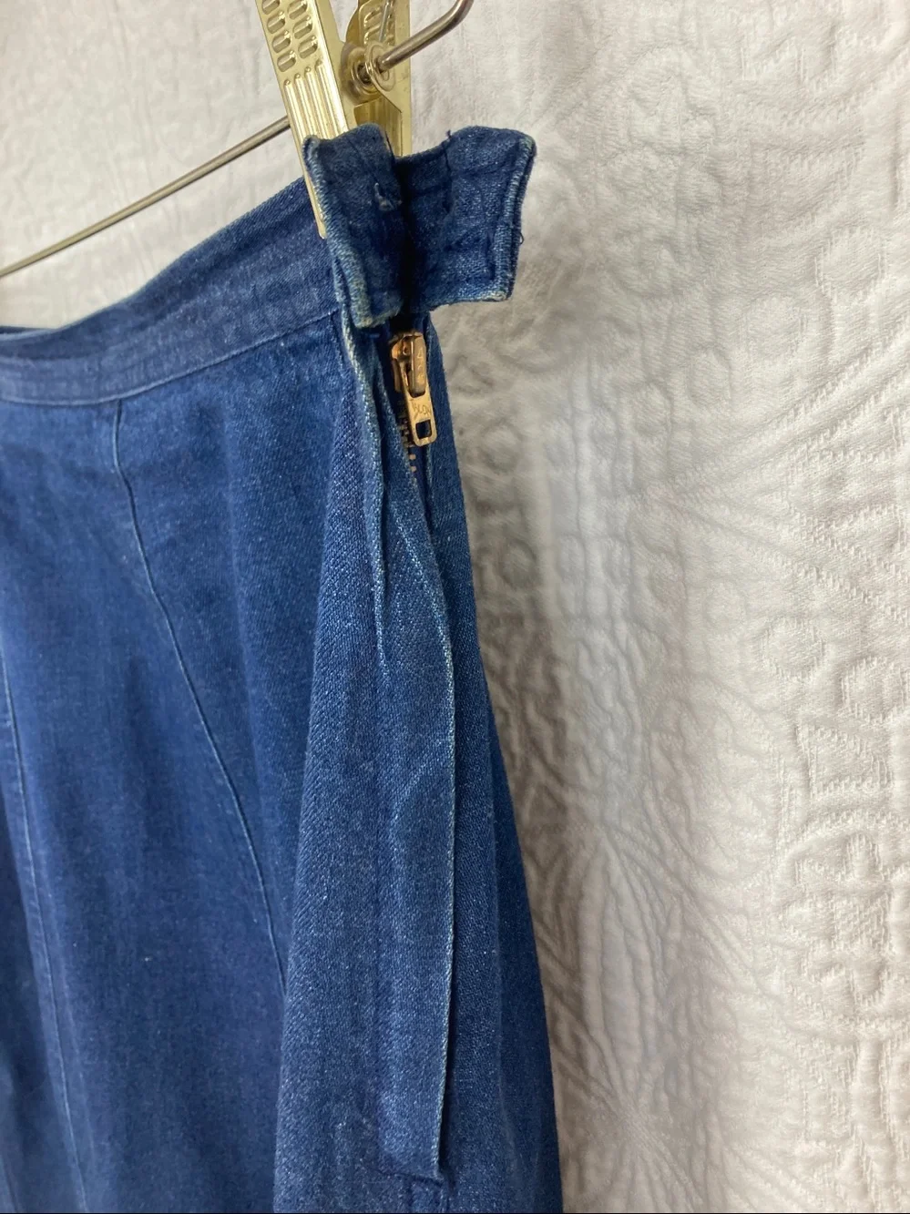 VTG Cherokee Women’s Pleated Denim Skirt sz 12 USA